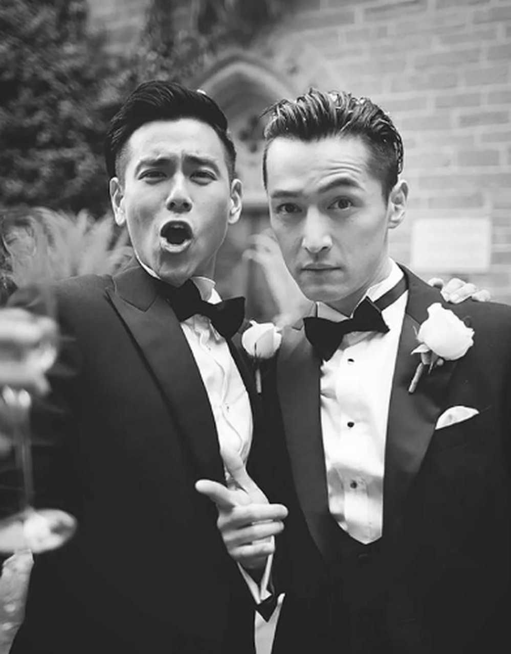 还记得最帅伴郎团吗? 胡歌/彭于晏等.#胡歌# #彭于晏