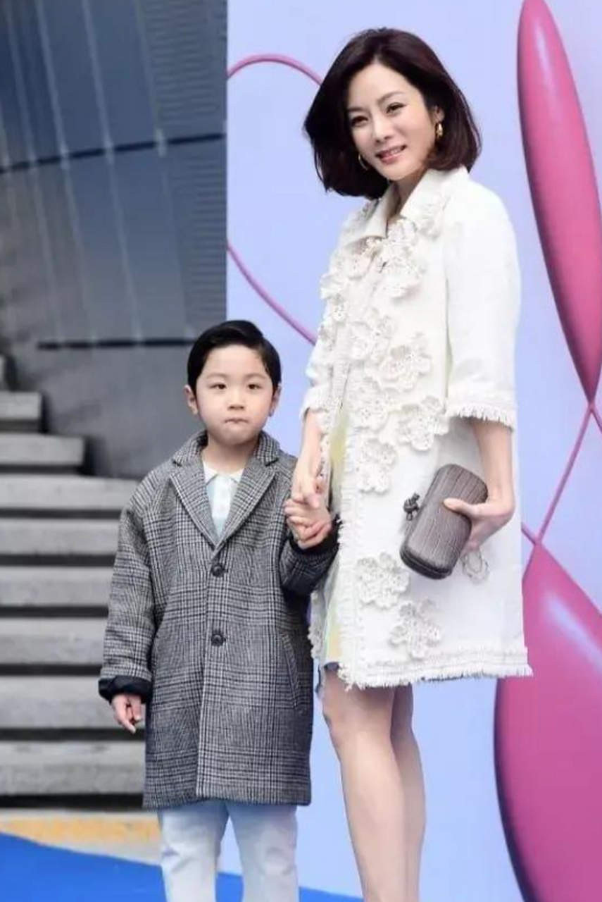 "蔡琳和前夫高梓淇离婚后,第一次带着儿子公开参加韩国活动,感觉小