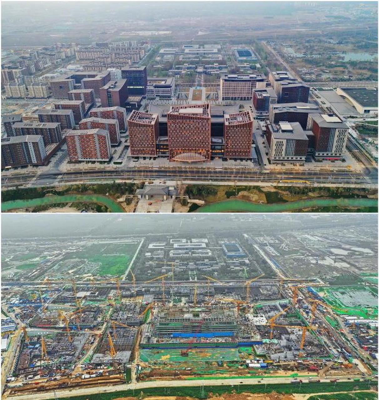 对比图看雄安变化有多大#】2017年,设立河北雄安新区的消息如春雷乍响