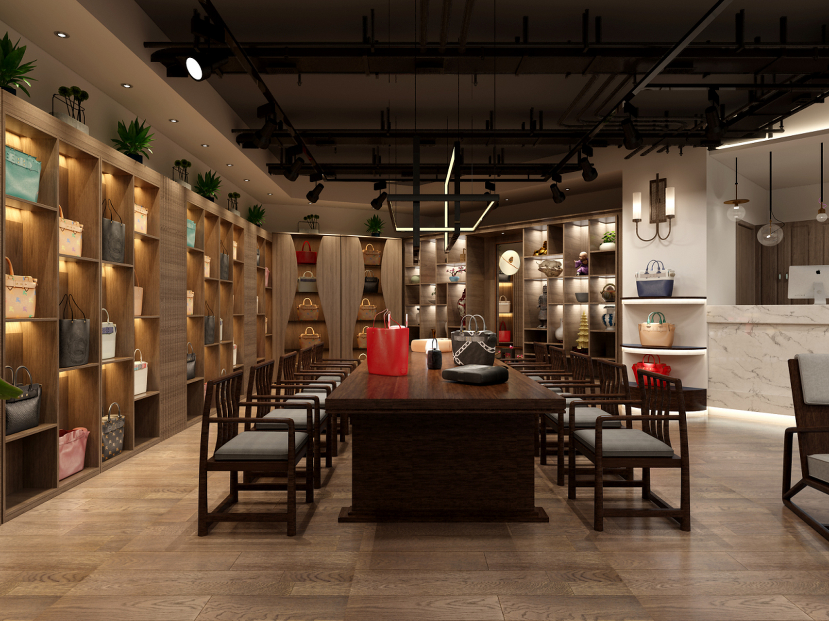 文艺风手工店装修效果图呈现,将多元化展现产品的美感和质感作为理想