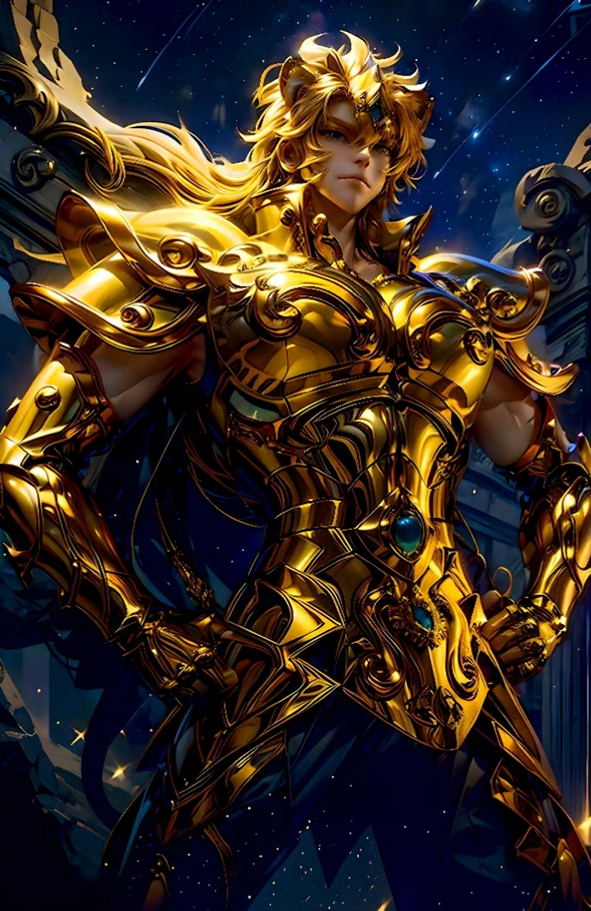 今天我就通过midjourney绘画出新风格版的黄金狮子座.希望大家喜欢.