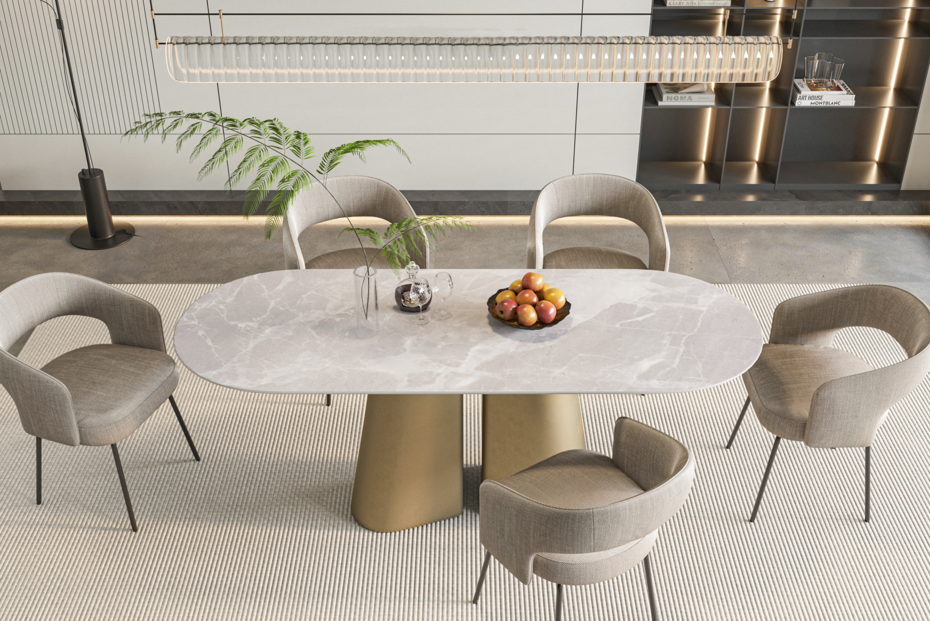 如今很多家庭在餐桌的选择上,会选择岩板餐桌.