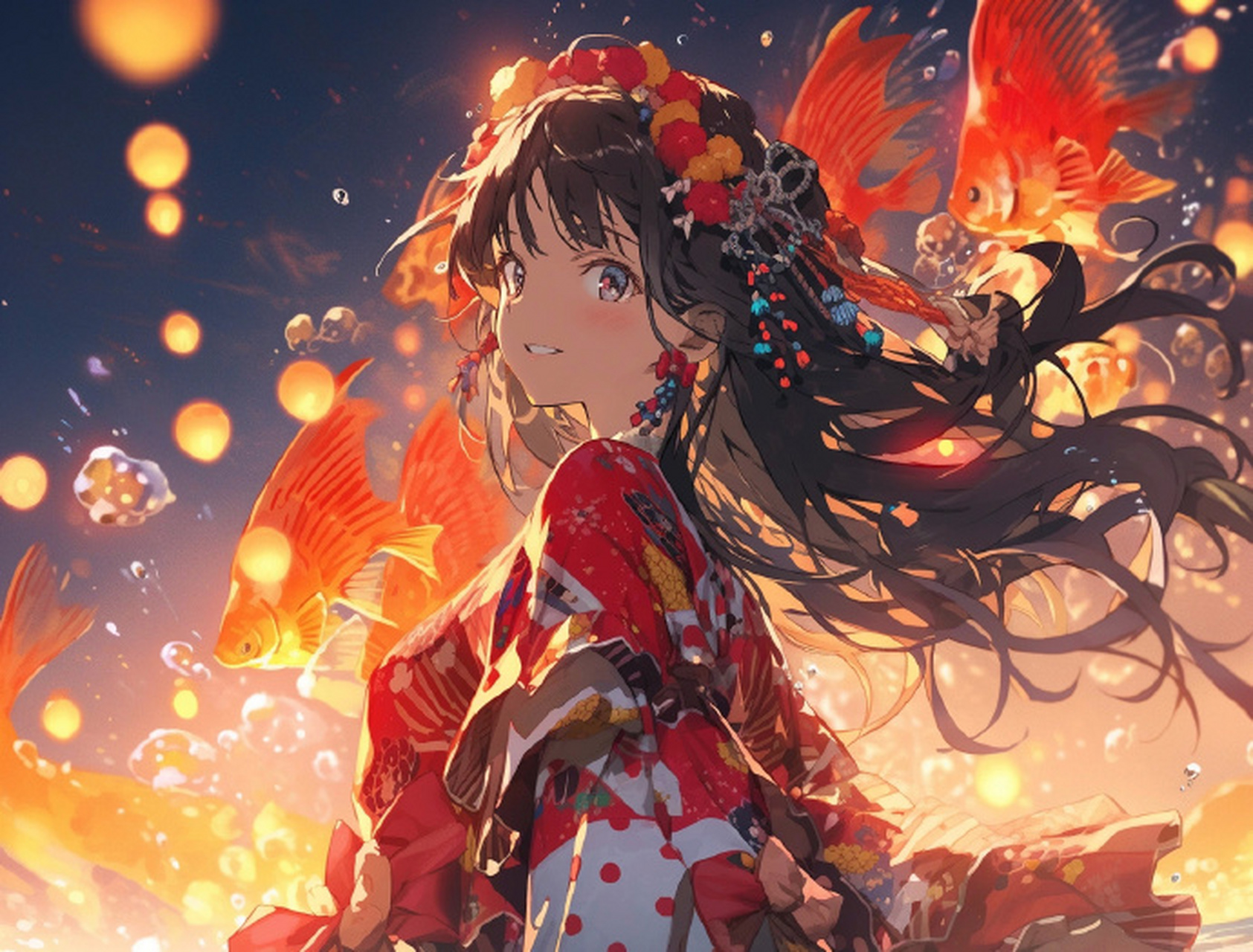 红色系动漫女头,实在是太好看了,很适合用来做头像