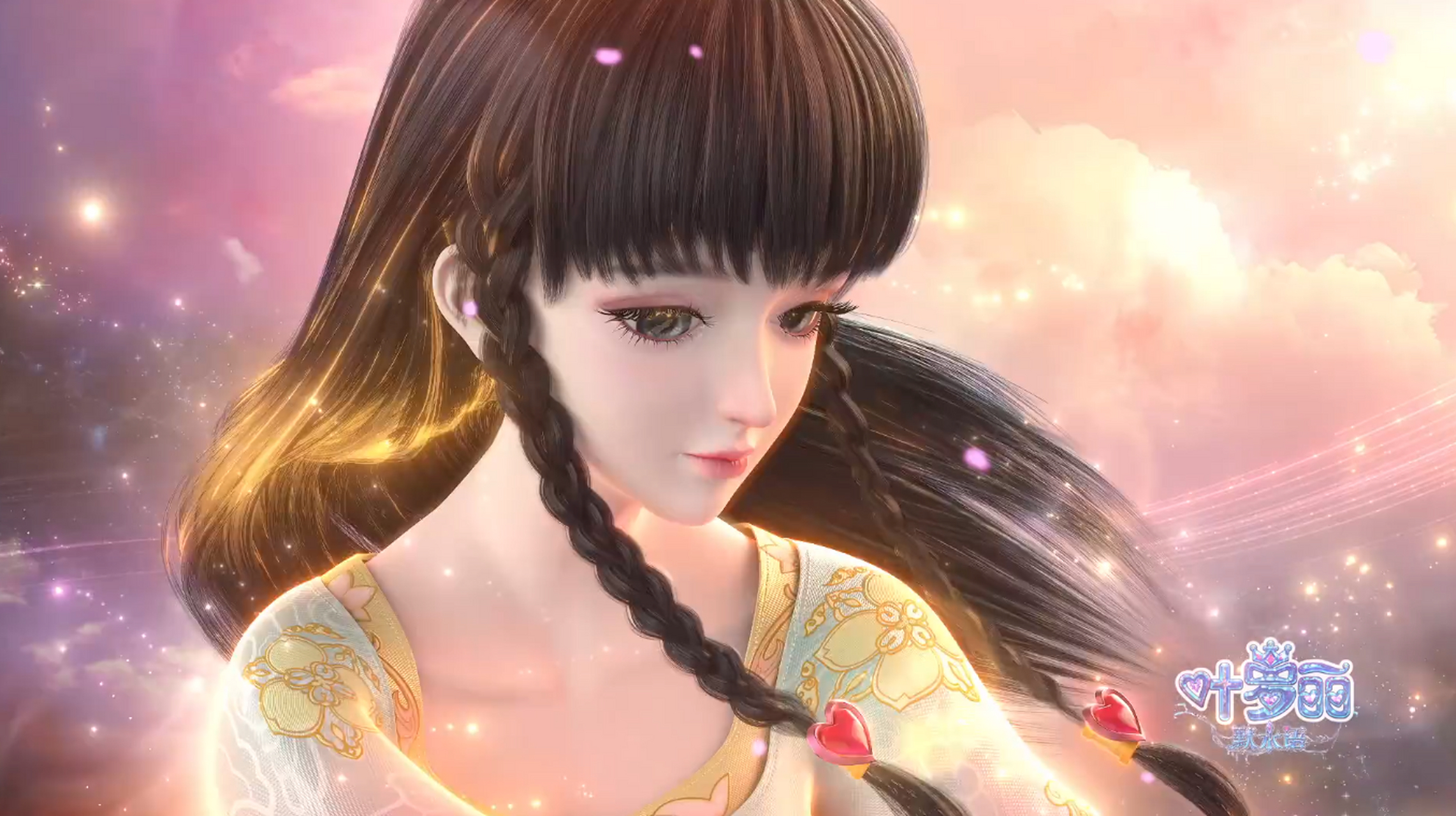 叶罗丽#王默的默水语新造型,汉服侧颜美如画.