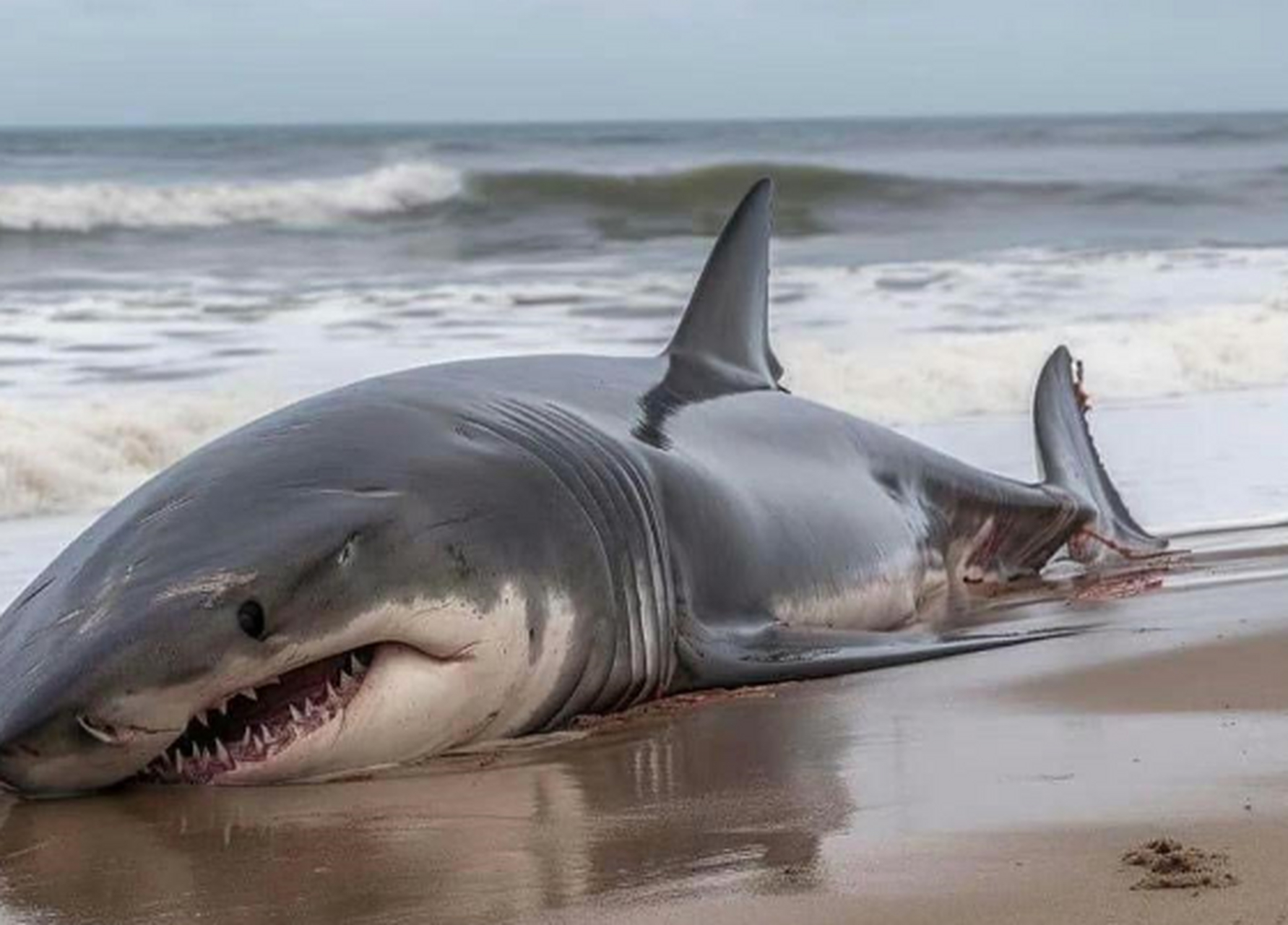 搁浅的大白鲨