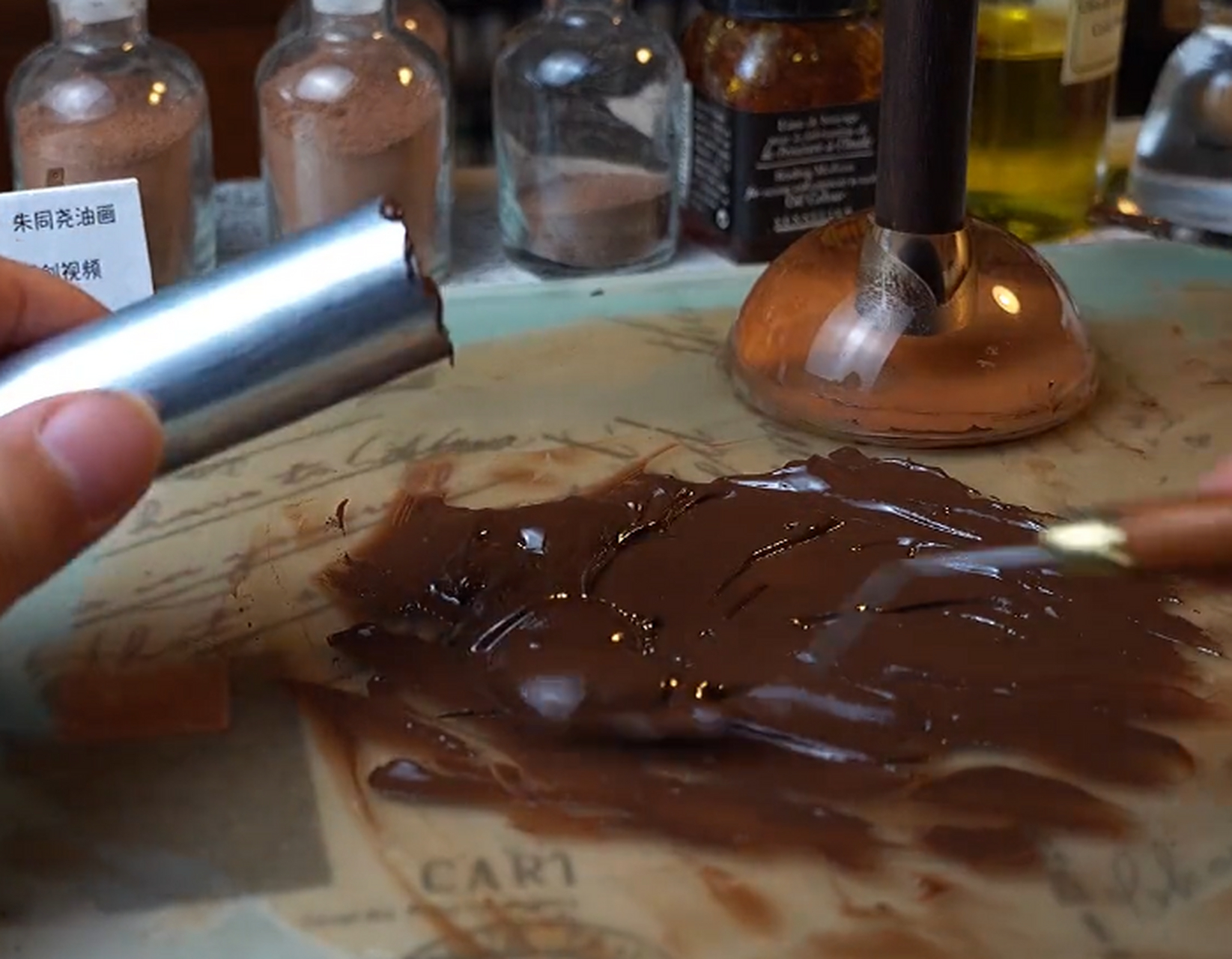 《褐矿石》油画颜料制作,征集最后油画颜色的名字,感谢.