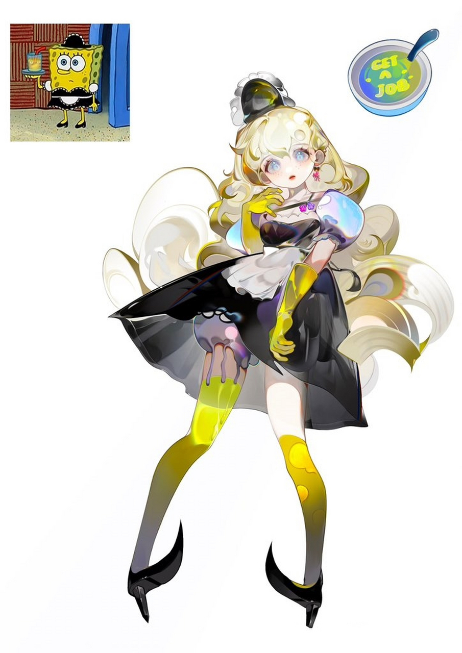 海绵宝宝拟人化,是不是很可爱呢#动漫美图分享