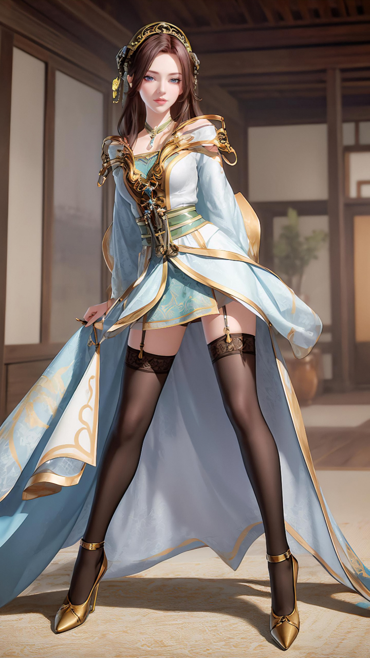 国漫女神|《天行九歌》弄玉ai高清手机壁纸:紫兰轩的头牌琴姬,一生