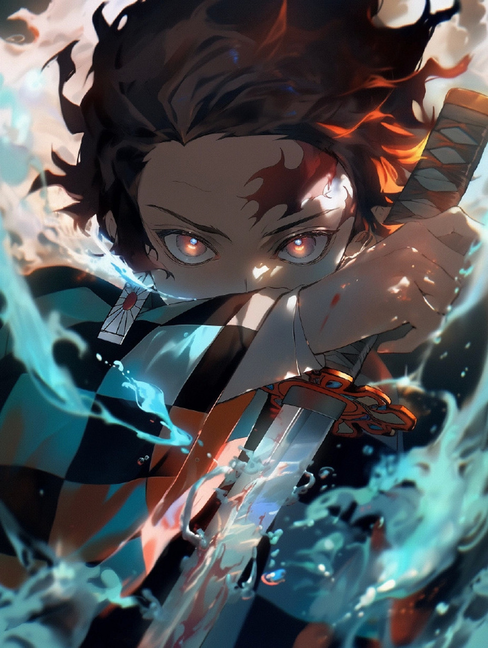鬼灭之刃# 温柔又强大的炭治郎[心] 水之呼吸的温柔 火之神神乐的