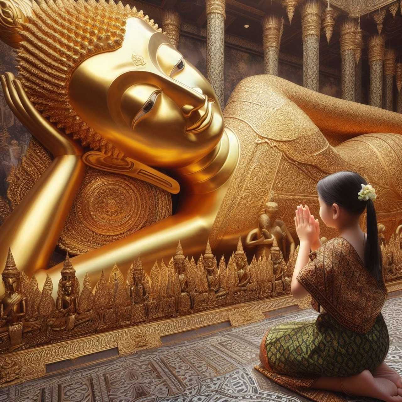 朝拜不仅仅是为了表达对佛祖的敬意,更是为了寻求内心的平静与安宁.