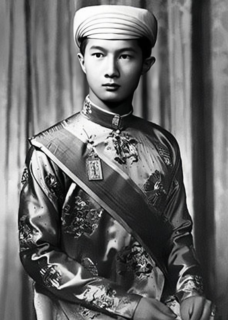 越南末代皇太子阮福宝龙旧照,1936年出生,越南末代皇帝的长子,其母为