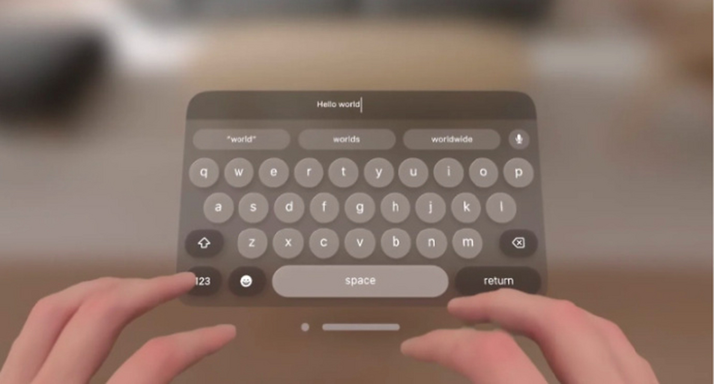 【苹果分享头显如何使用虚拟键盘打字,过程中有空间音效的反馈】 据it