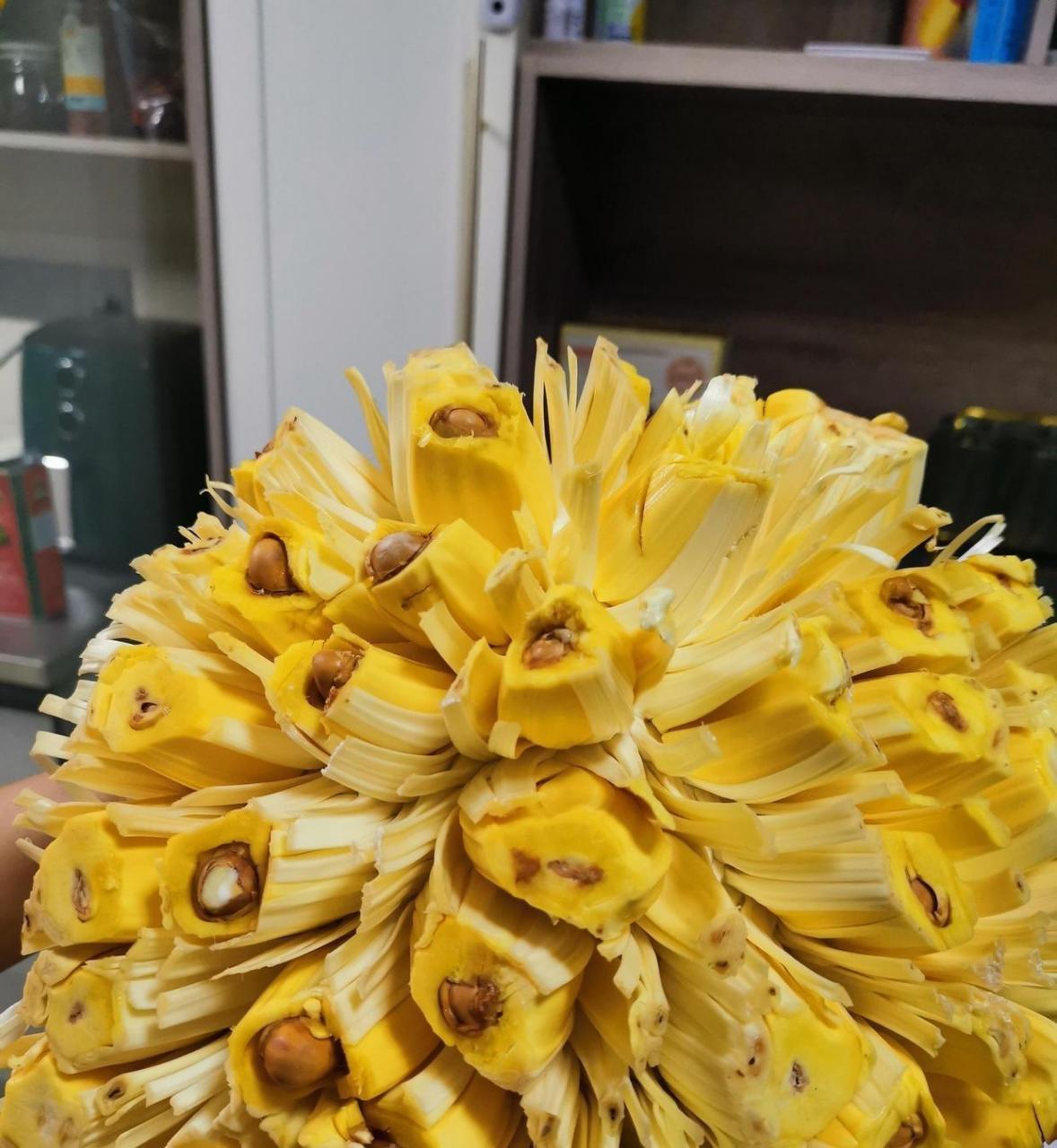 千万不要买整个菠萝蜜自己剥,太黏手了 #搞笑趣味图