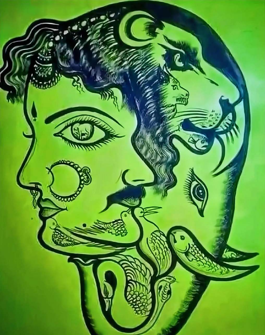 眼力大挑战# 大神们,你能找出图中的兔子在哪里吗?反正我没有找到.