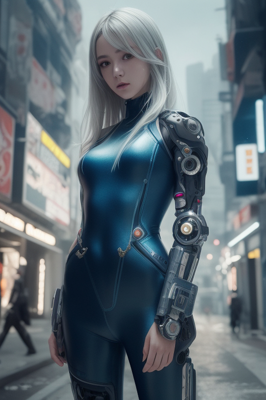 机械美女第二弹来啦:ai绘图二次元科技艺术之美 机械美女的魅力在ai