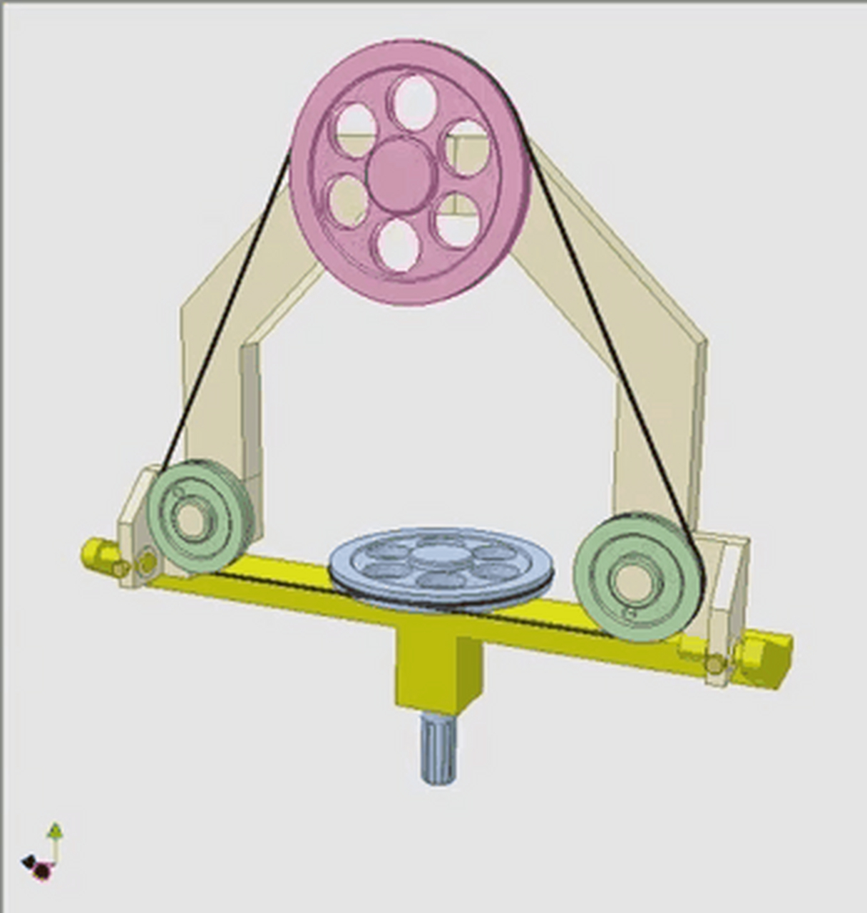 皮带轮转向传动结构