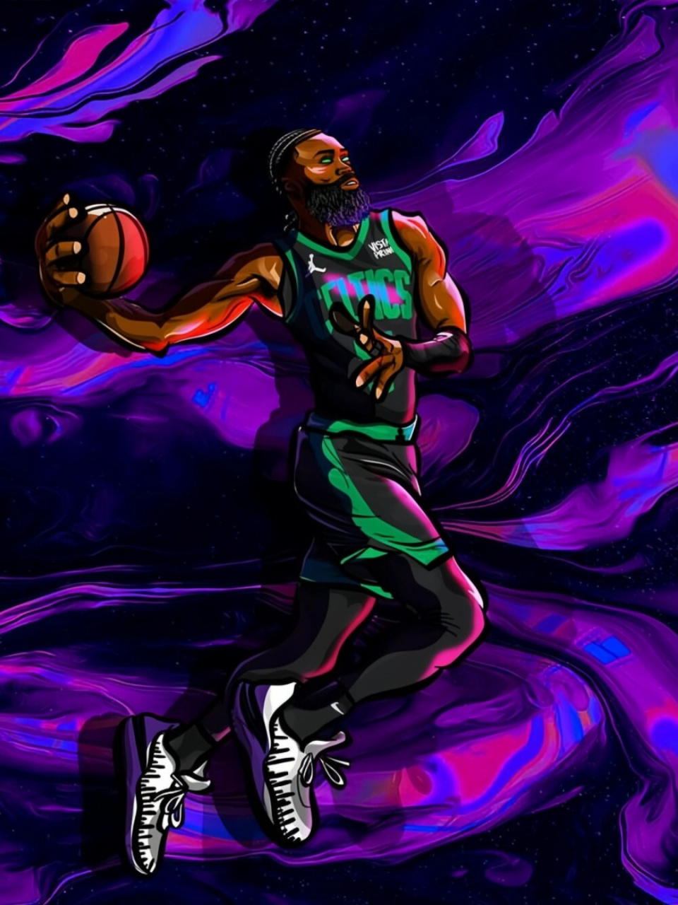 nba球星插画这画风我太爱了  nba球星插画这种画风真的让我爱不释手!
