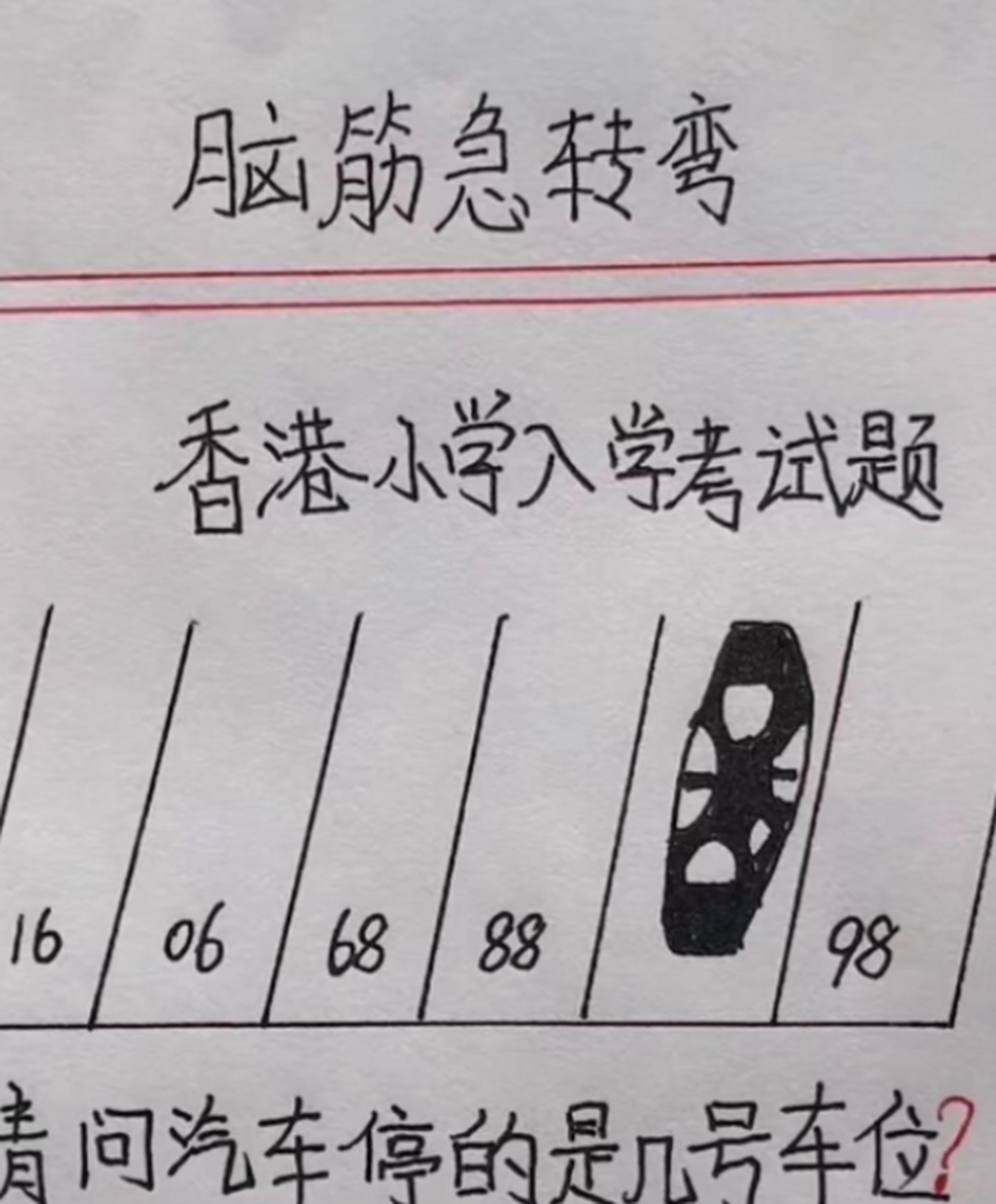请问汽车停的是几号车位?