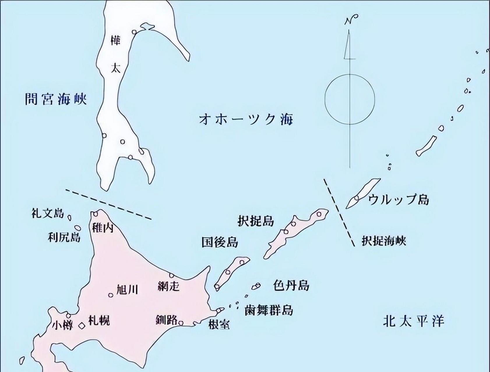 北方四岛,即俄和日本间的领土问题.