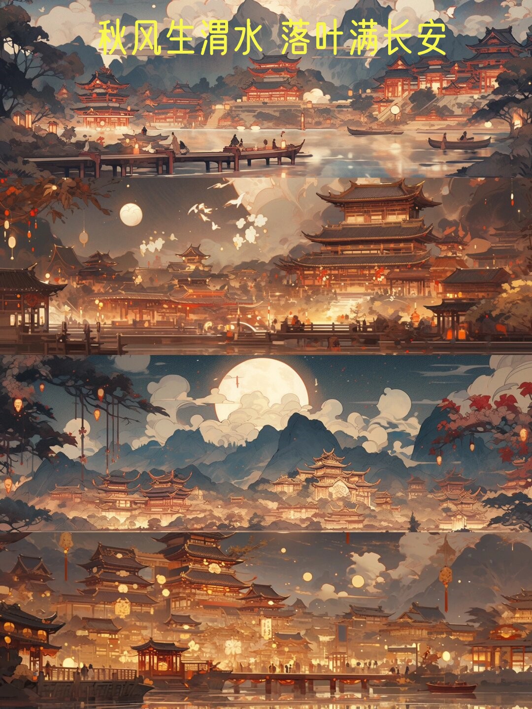 长安城的秋天,就像是一幅美丽的画卷,让人流连忘返