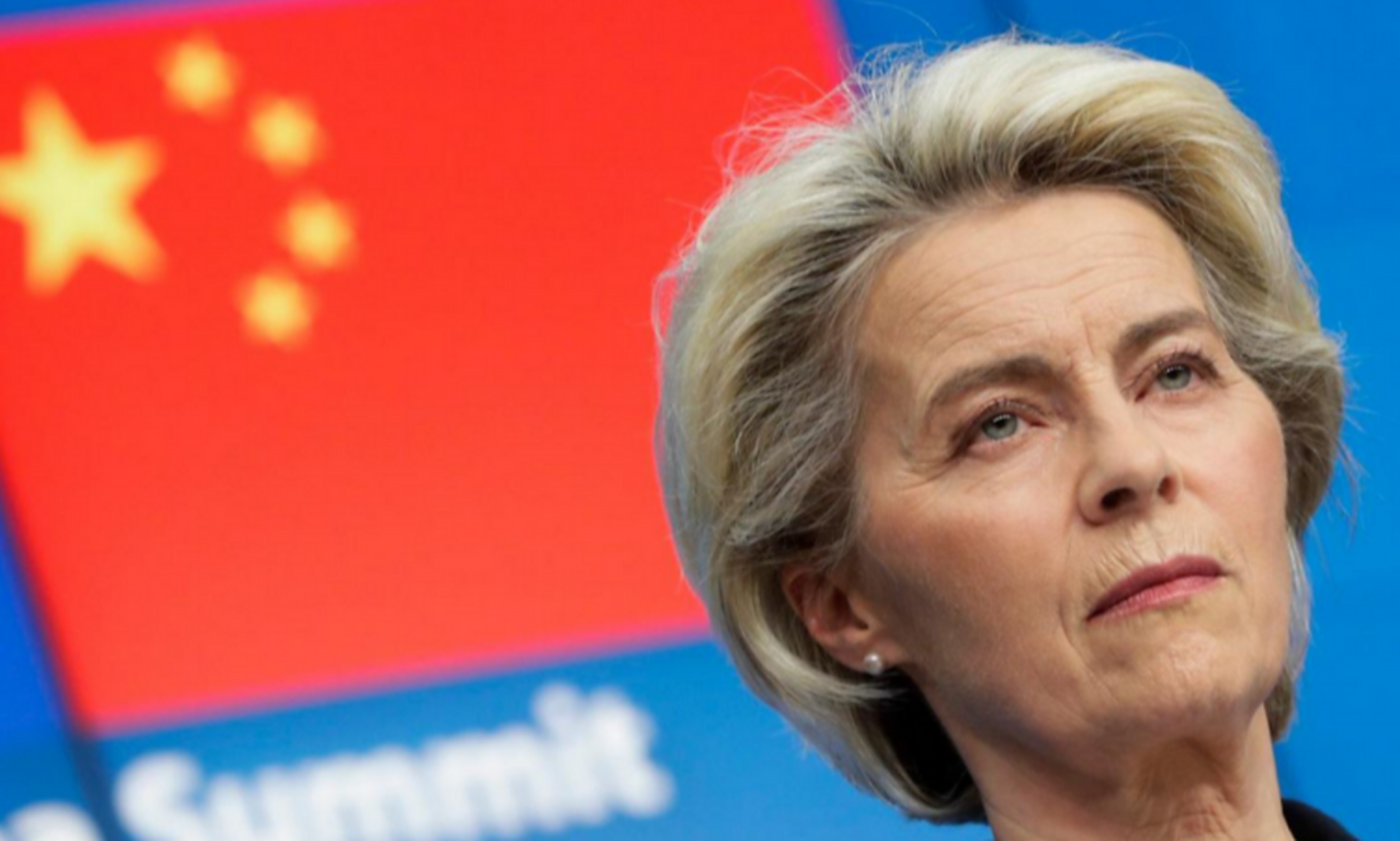 冯德莱恩当恶人,俄替中国挡枪 当天马克龙在参加两国元首会谈时表示