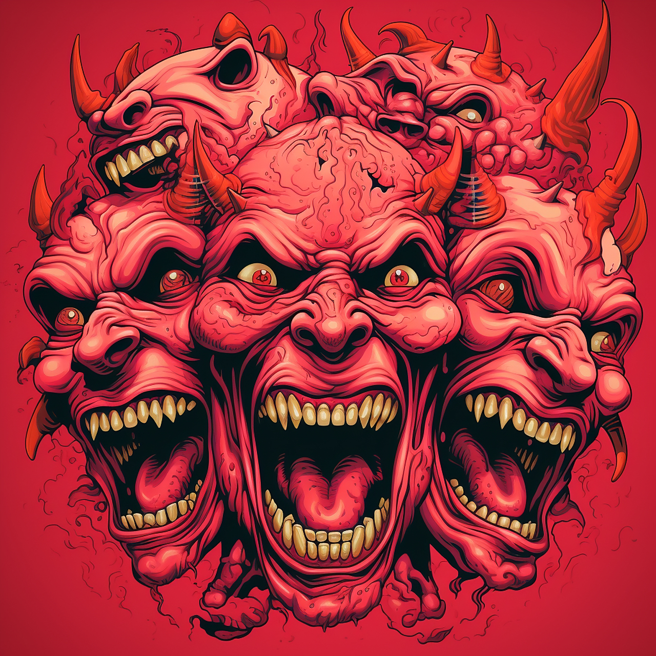 魔鬼头像,有喜欢的可以拿去当做头像使用,很个性,哈哈!#ai绘画