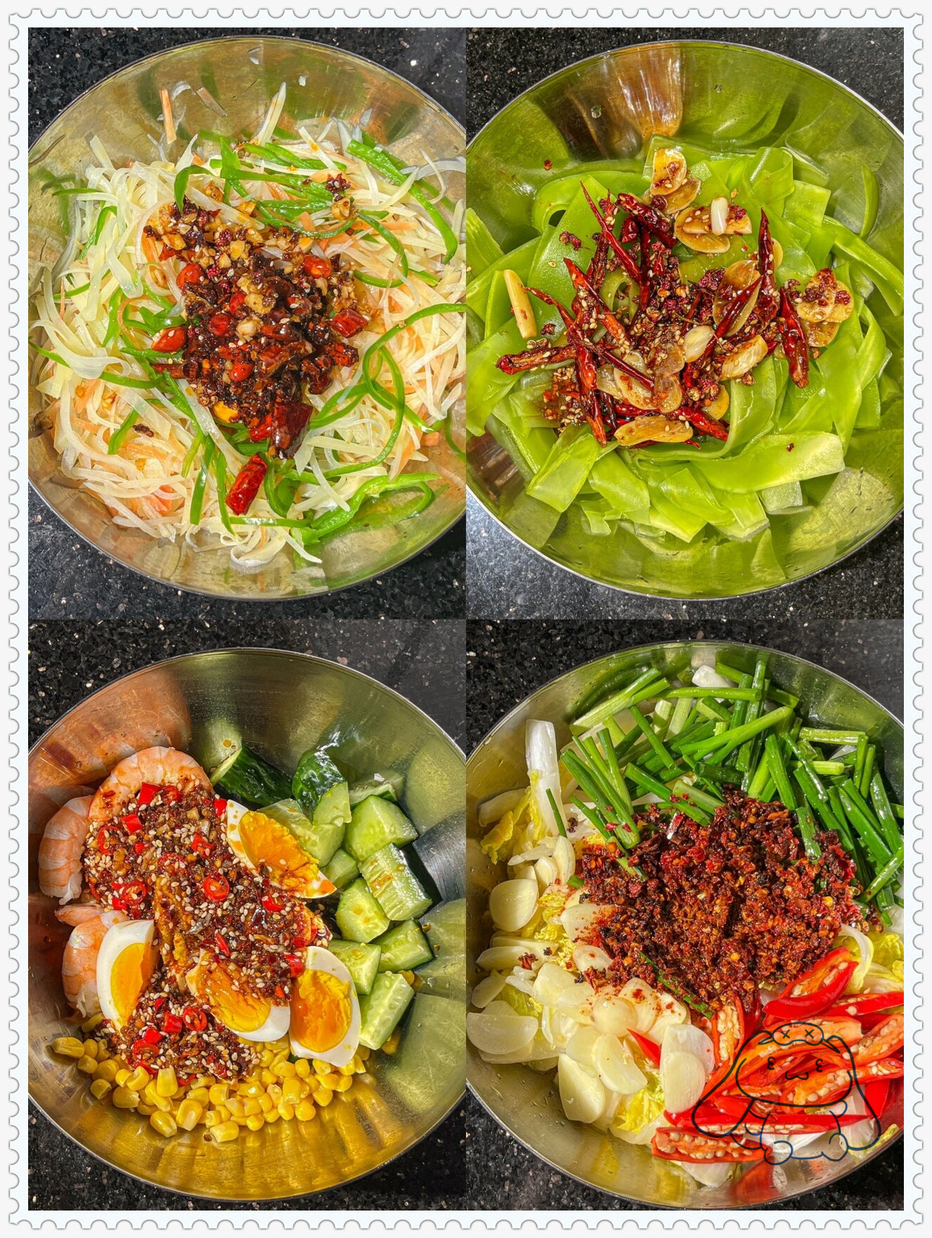 食材土豆2个胡萝卜一根青椒一个蒜末一勺干辣椒