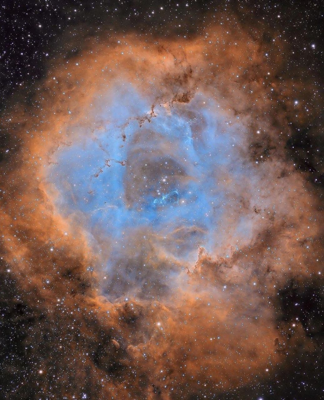 78玫瑰星云(ngc 2237),是一个距离我们3000光年的大型发射星云.