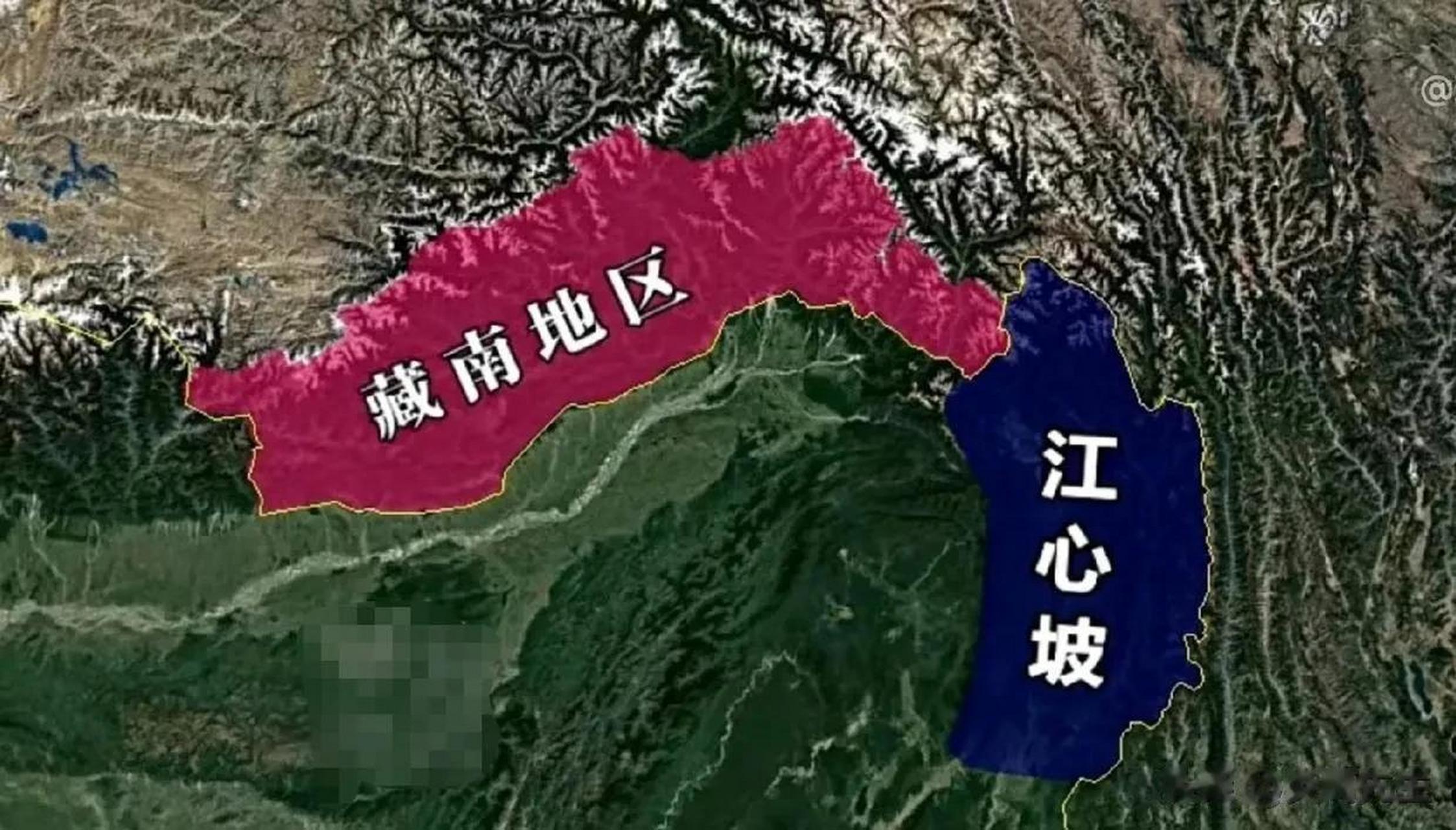 藏南地区,江心坡地区地理位置图江心坡是从云南和西藏进入藏南最好的