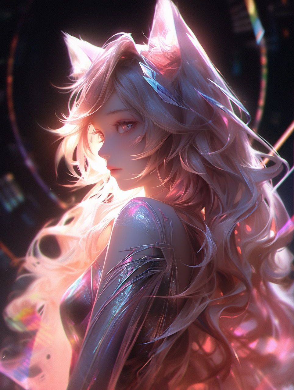 九尾狐妖之偶像歌手-阿狸!#lol英雄联盟# #ai黑科技# #ai绘画