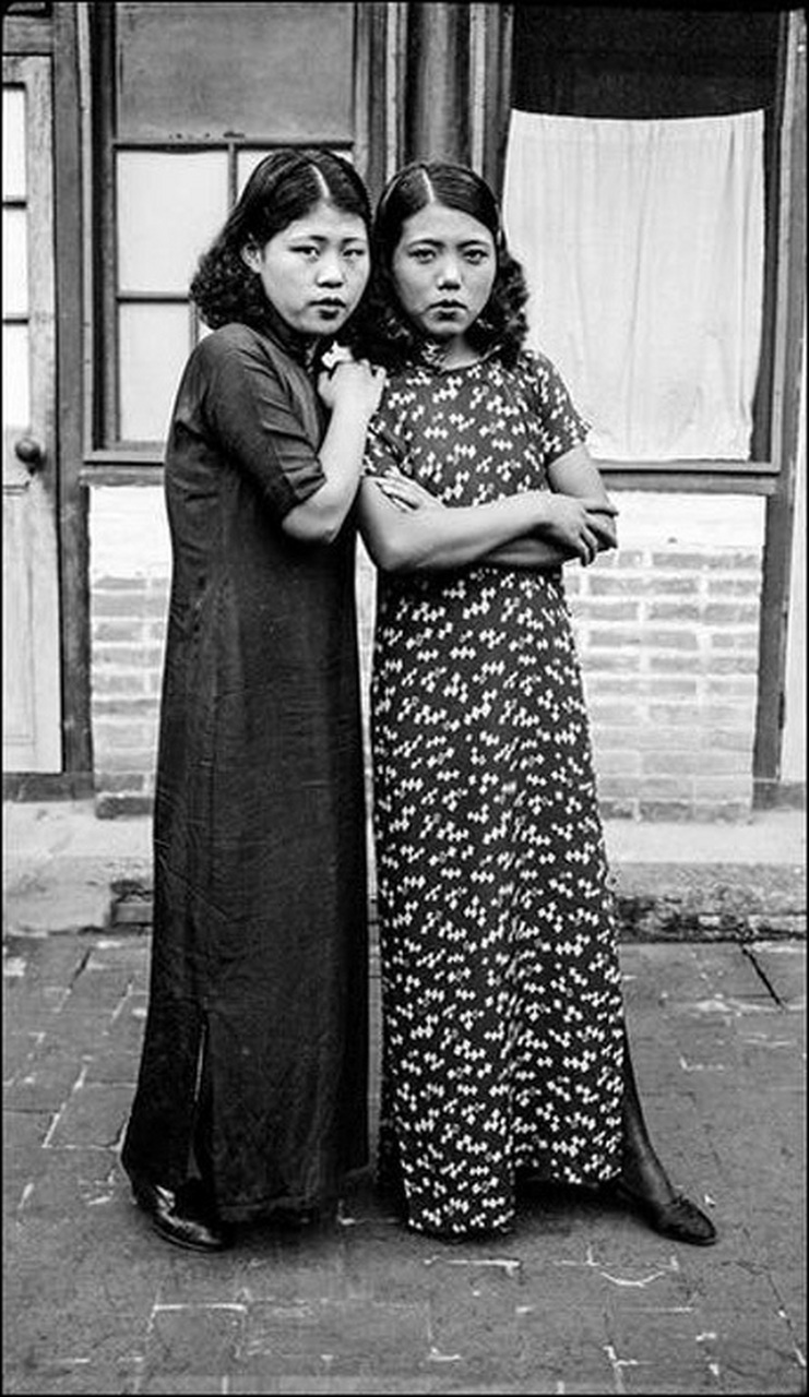 936-1938年间的北平女子老照片 30年代的北平女子梳妆打扮和精神面貌