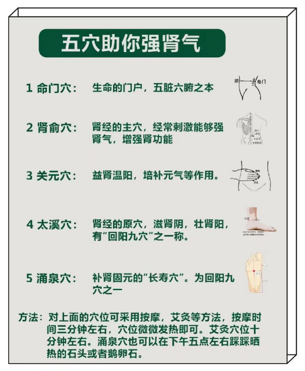 肾气足,百病除,常按这五个穴位,助你"肾"气凌人  中医认为,肾藏"先天