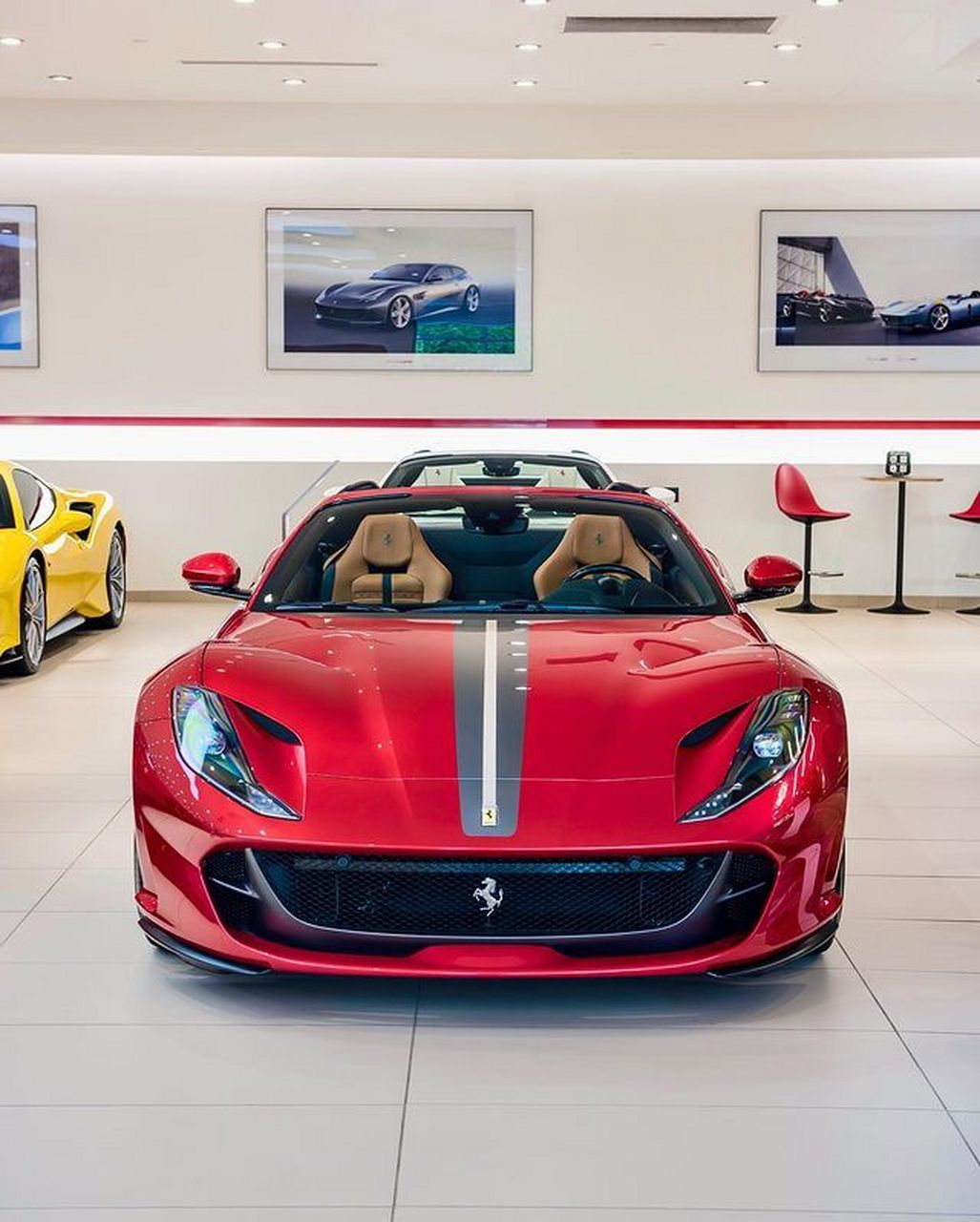 2022 ferrari 812 gts in rosso magma 法拉利812  car时尚  豪车超跑