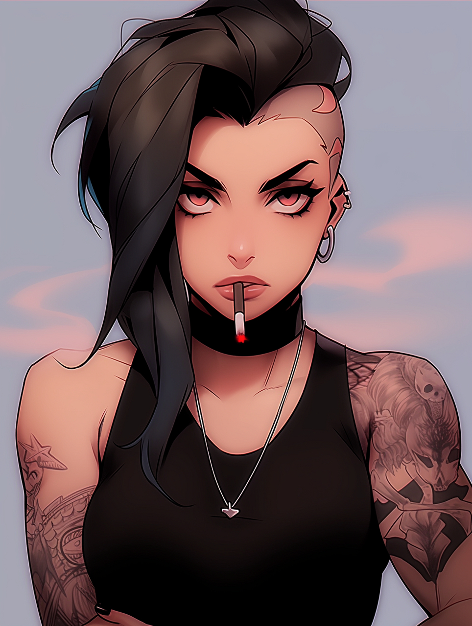 好野性的少女,这个面孔就带着桀骜不驯.#ai绘画