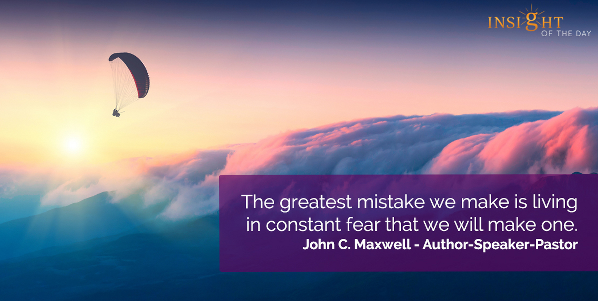 英语每日一句# the greatest mistake we make is living in