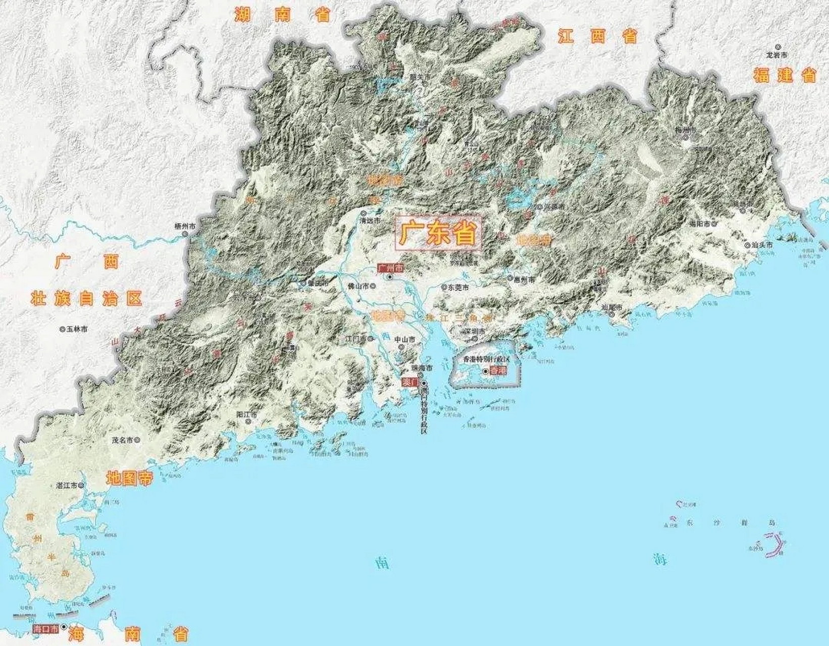 珠江三角洲平原位置图片