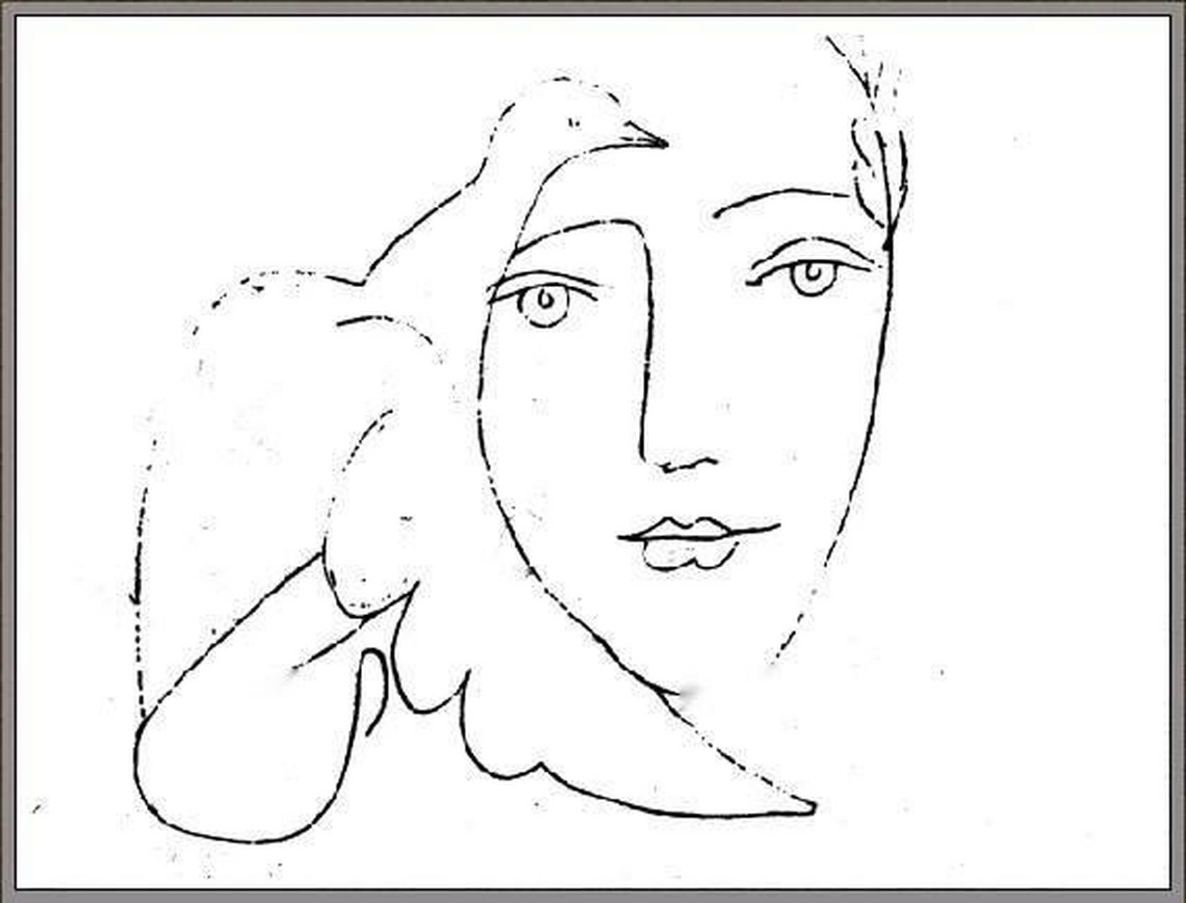 毕加索《和平鸽》:代表和平.