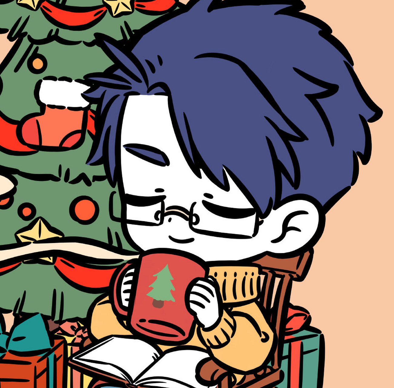 非人哉漫画# 圣诞文曲星君