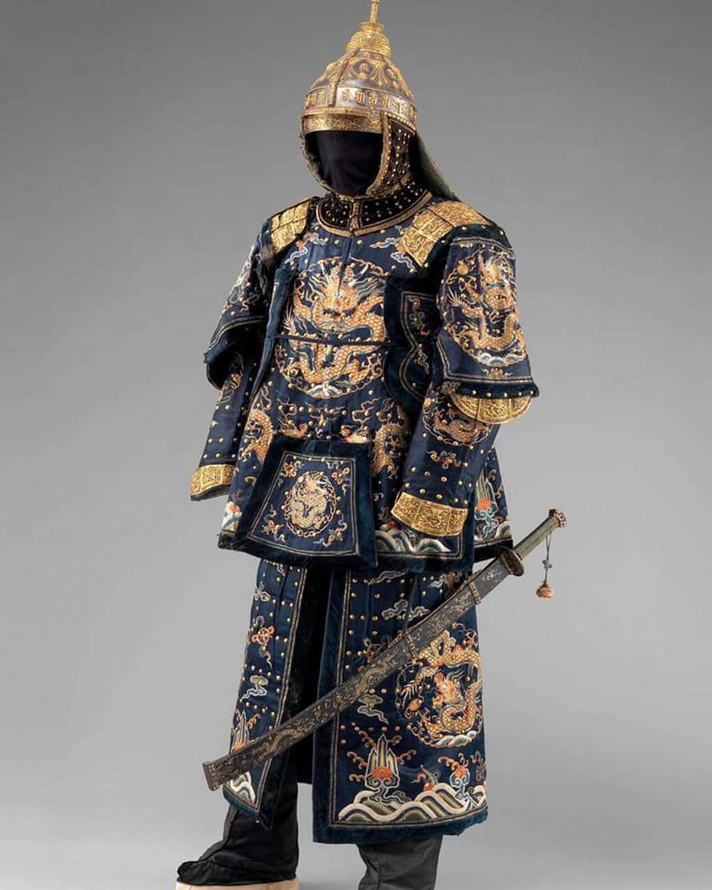 原标题,18世纪清皇家卫队高级军官的铠甲  