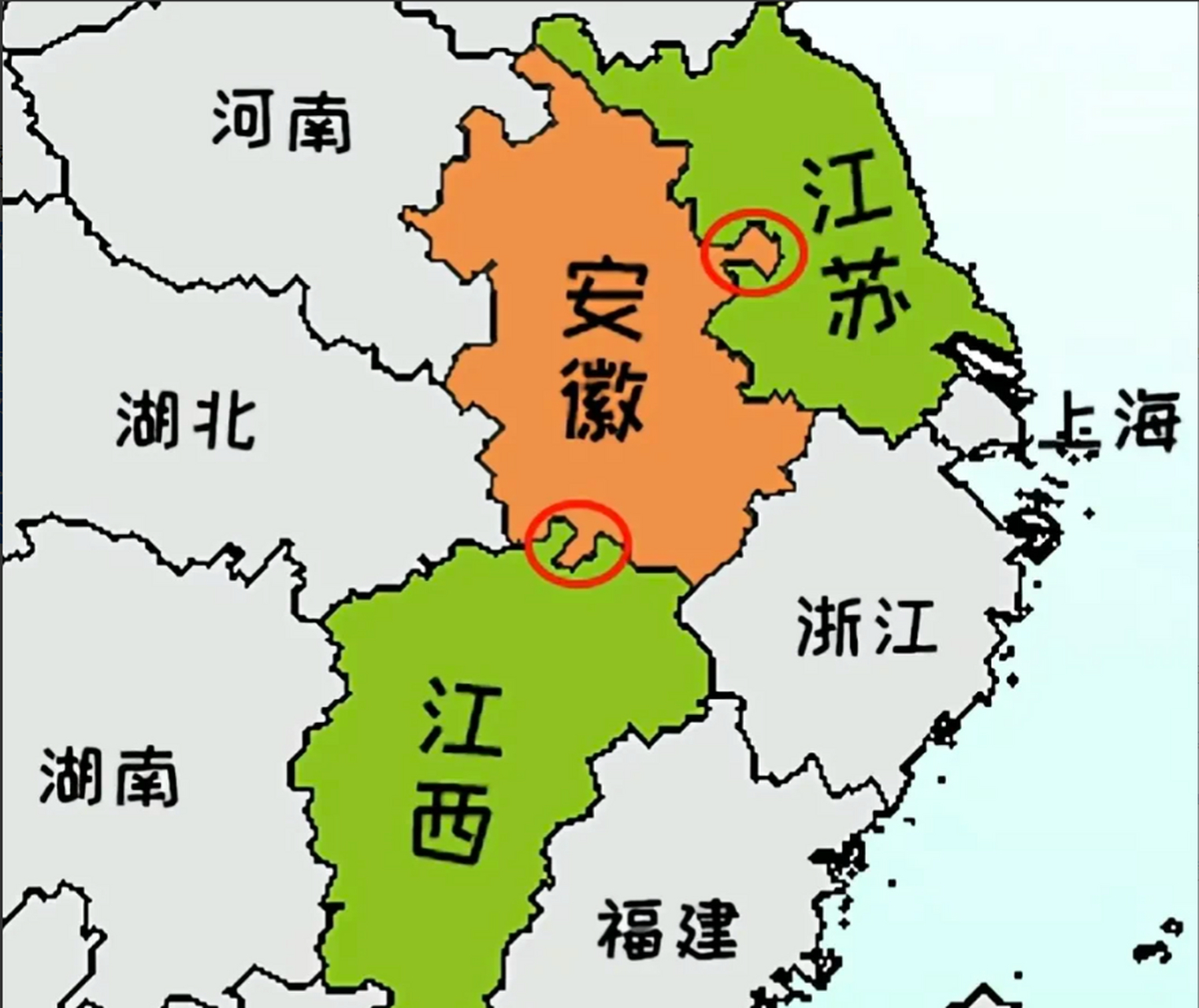 江西和安徽地图全图图片