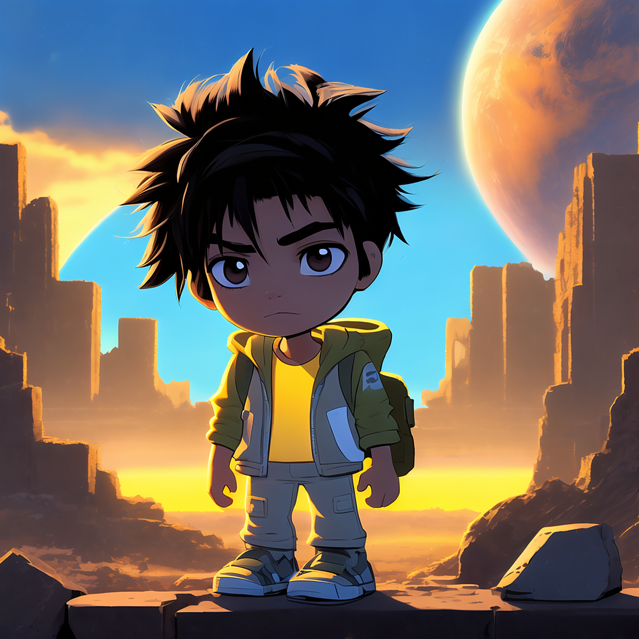 q版程序员专属壁纸,程序员将世界变得更加美好#ai艺术季##程序员改变