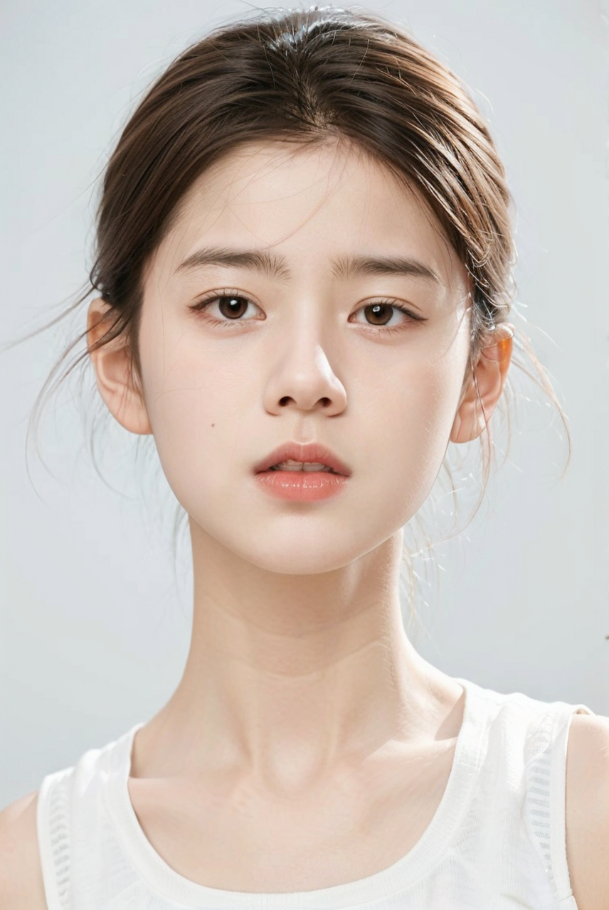 小清新风格的漂亮美女摄影,人像写真,通过自然光线和简约背景,展示了