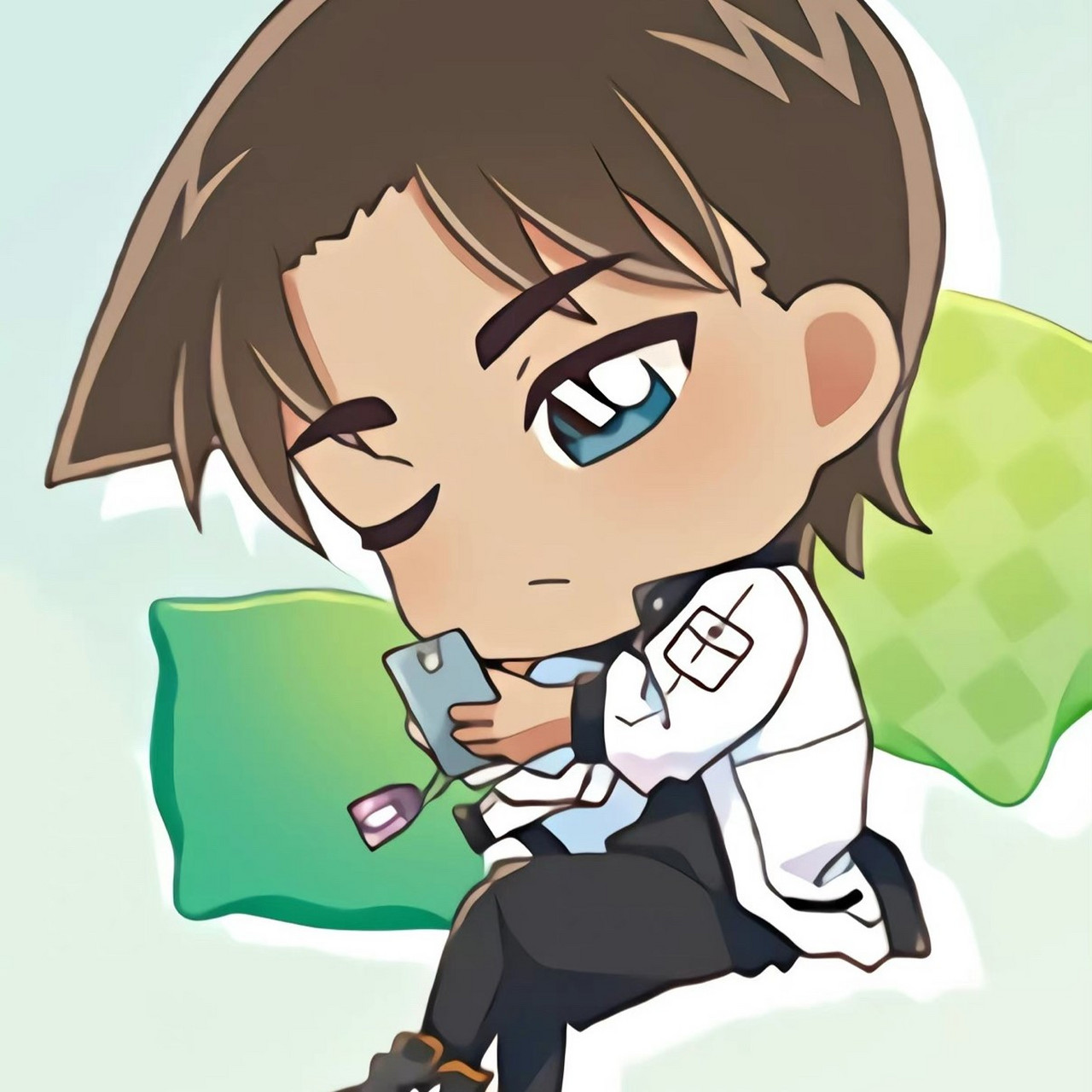 柯南大头q版头像降临,宅在家里的时候你喜欢的他们都在干嘛呢?