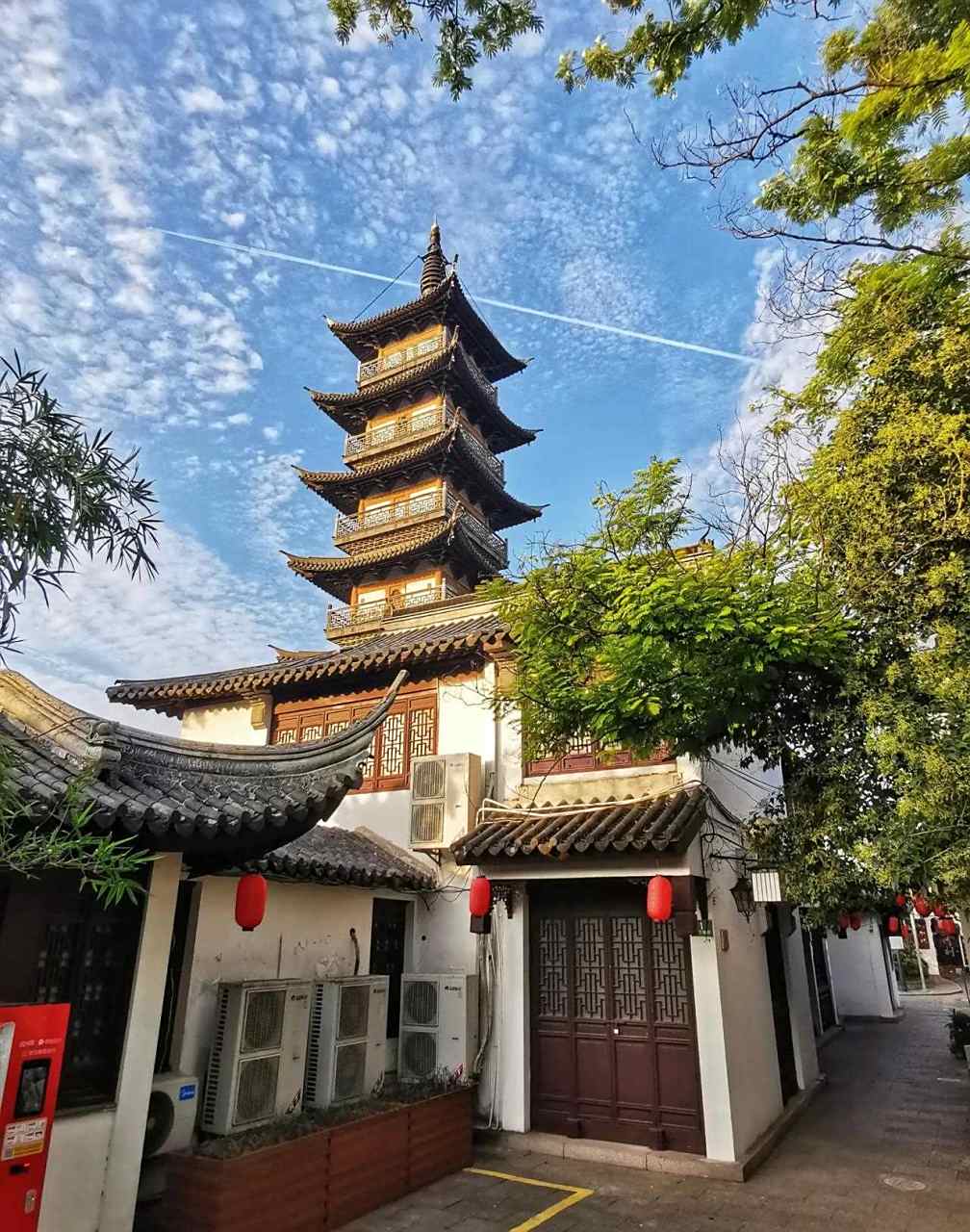上海嘉定古镇7—州桥老街标志性建筑"法华塔"八百多年了.法华塔为正四