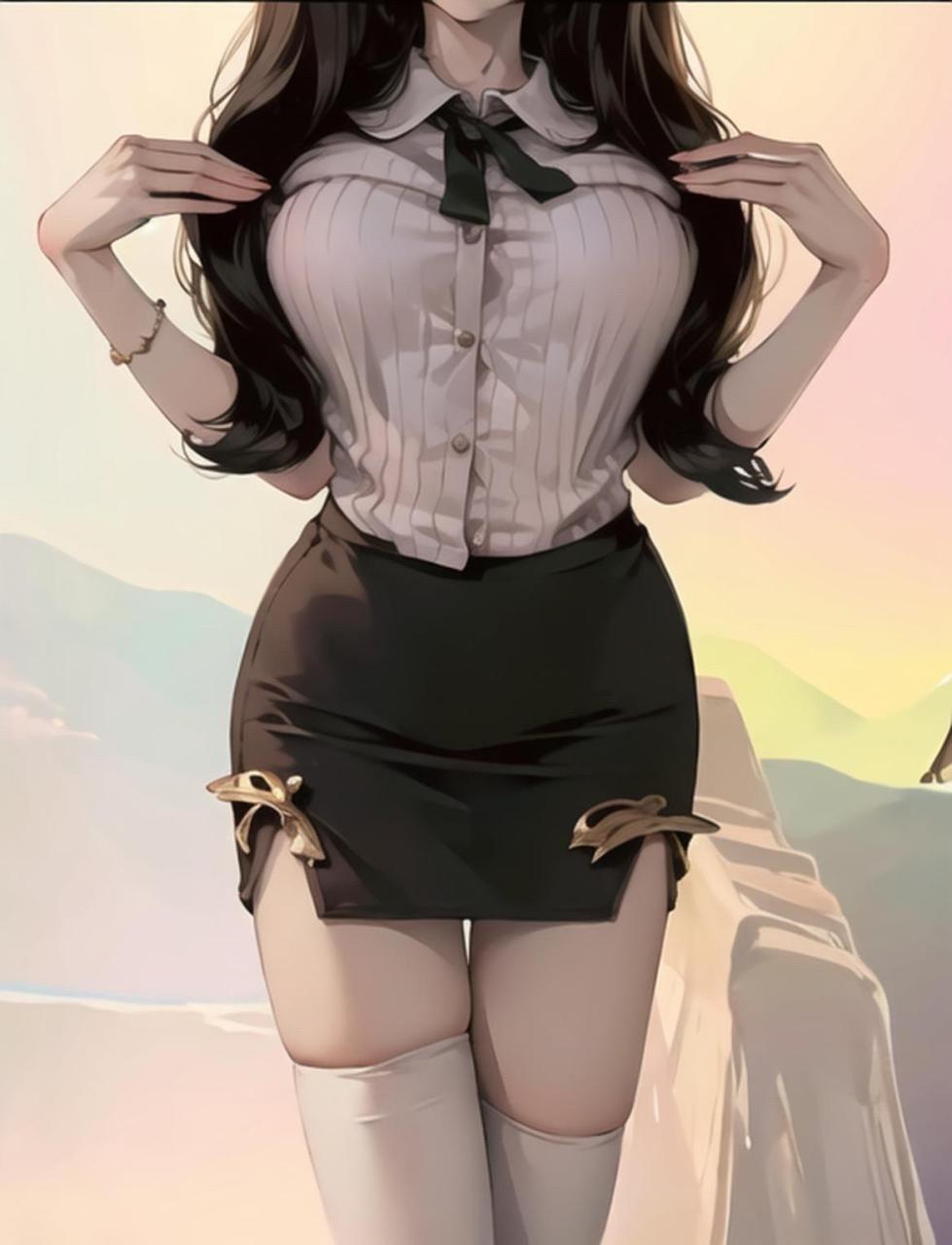 ai绘画,jk制服二