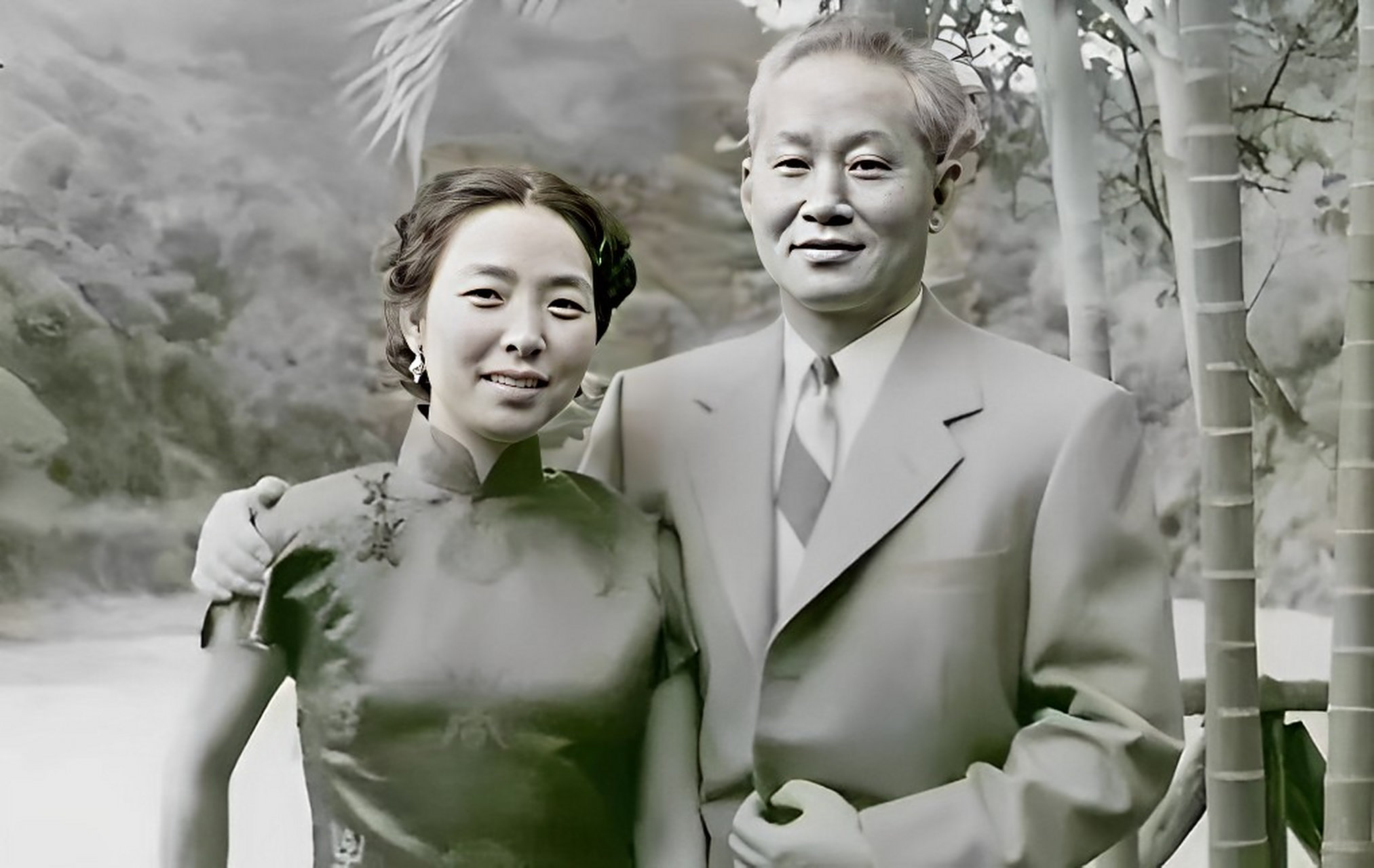 孙立人与妻子张晶英感情深厚,可惜他们没有孩子,为了延续孙家香火