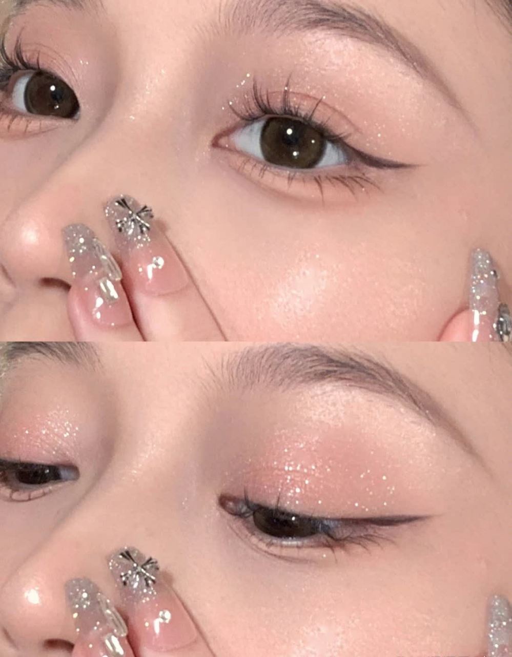 蜜桃粉金钻石妆～水汪汪的气氛可爱极了!