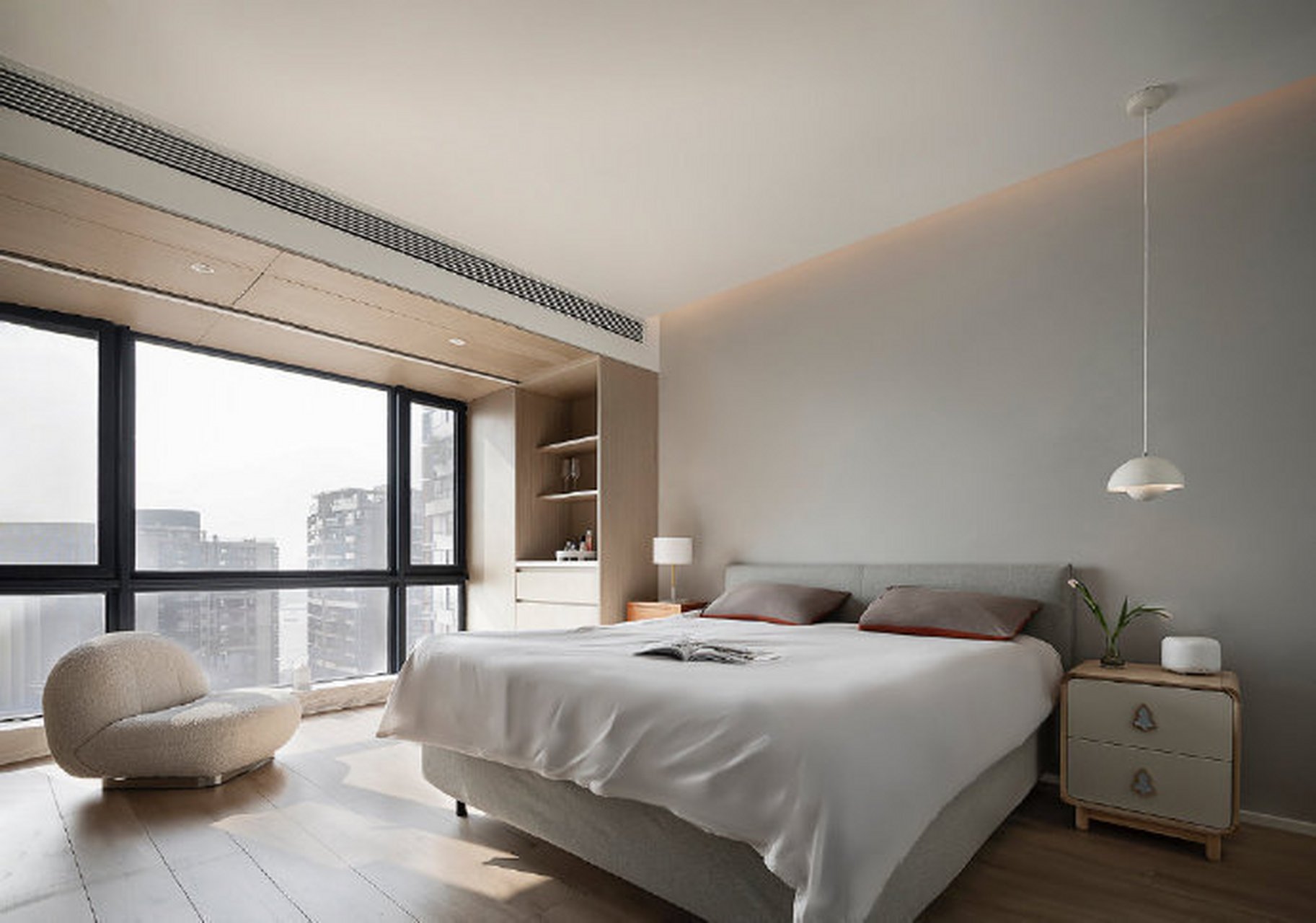 简洁温馨的家,悬浮吊顶 无主灯设计          #九月动态激励计划