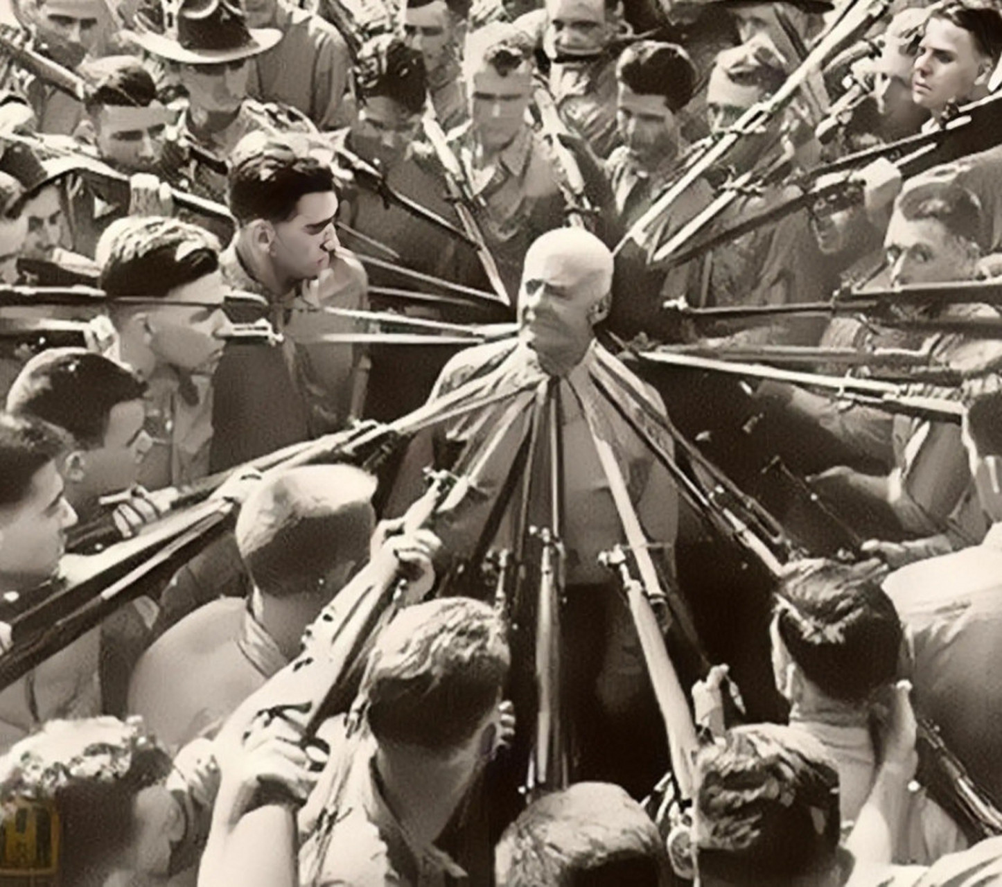 1943年,美国,美军徒手与海军陆战队白刃战之父安东尼交手,他曾让所有