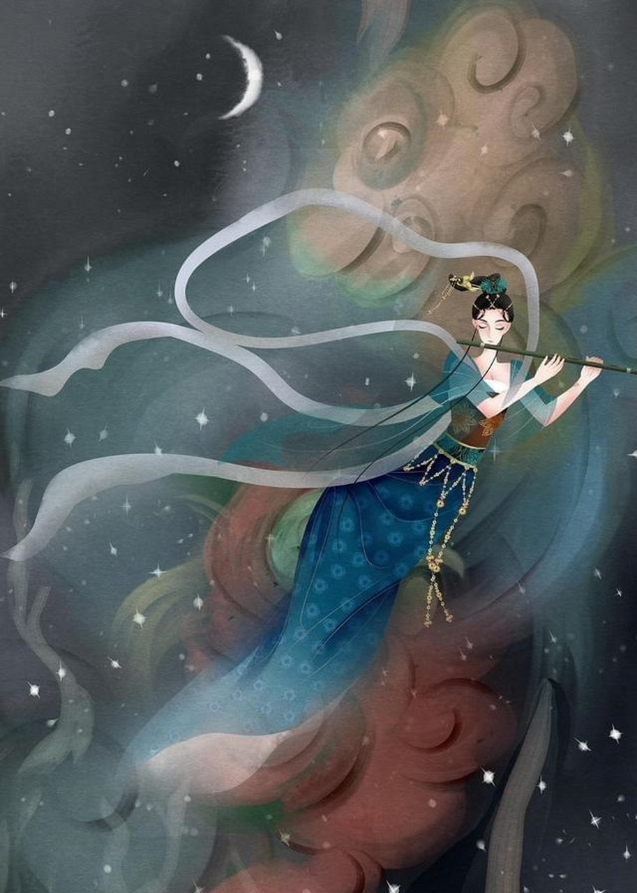 女娲的女儿被称为洛神,名字是风宓妃,她是掌管洛水的中国美神,宓妃也